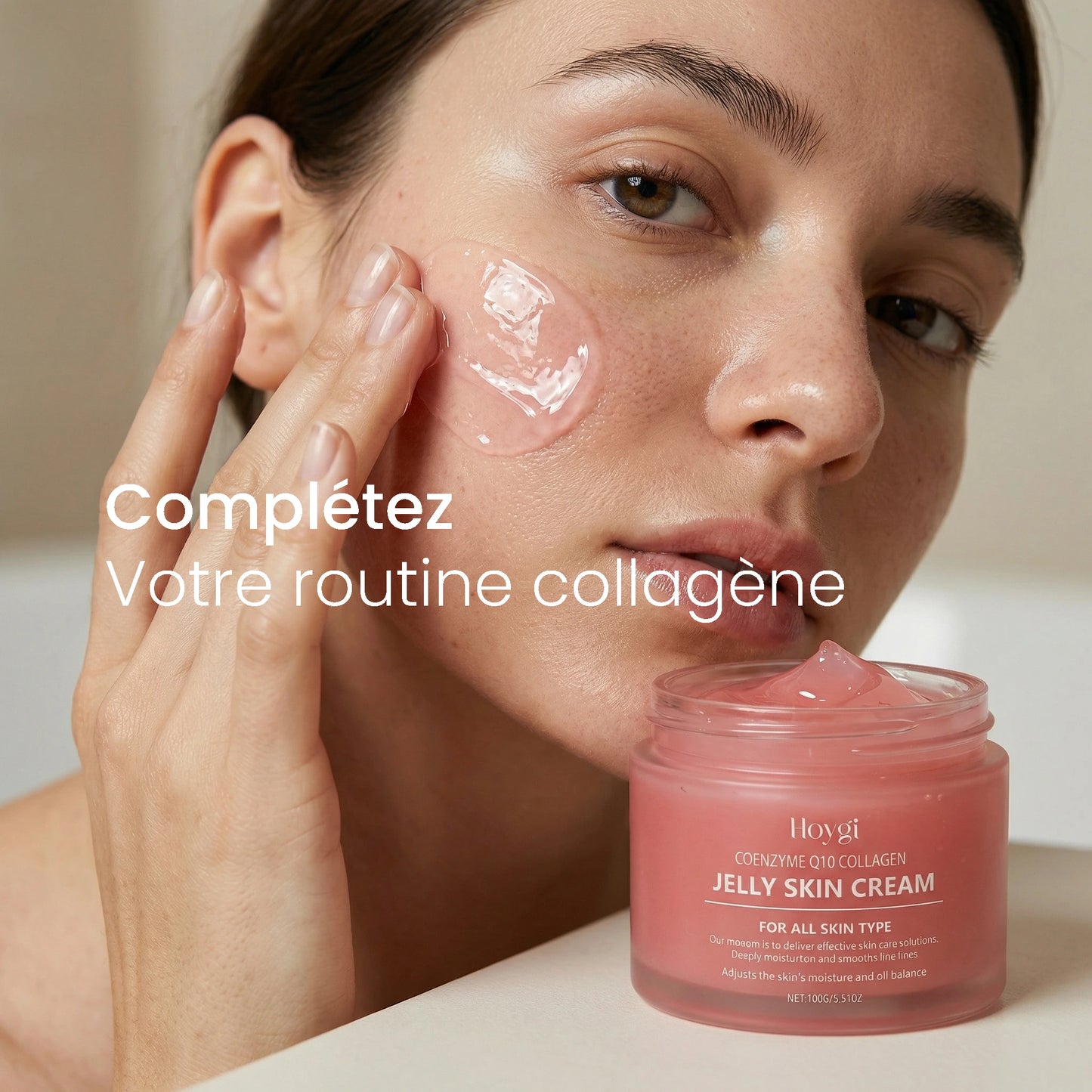 Crème hydratante au collagène